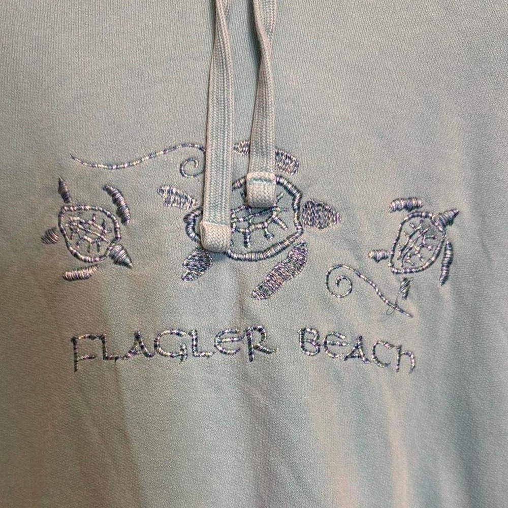 Comfort colors oversized Flagler beach turtle embroidered hoodie